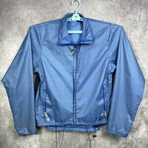 Vintage TREK illumiNITE Cycling Jacket Mens Large Blue Running Vented Zip
